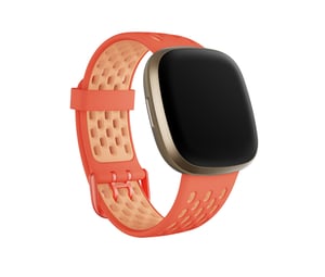 Fitbit FB174SBCRPKL Smart Personal Accessory Band—Orange, Pink, Aluminum, Silicone
