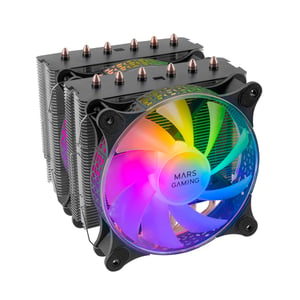 Mars Gaming MCPU-XT All-in-One-Flüssigkeitskühler für Prozessoren, 12 cm, schwarz, 1 Stück.