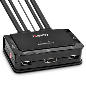 Lindy 42344 KVM-Switch, rackmontierbar, schwarz