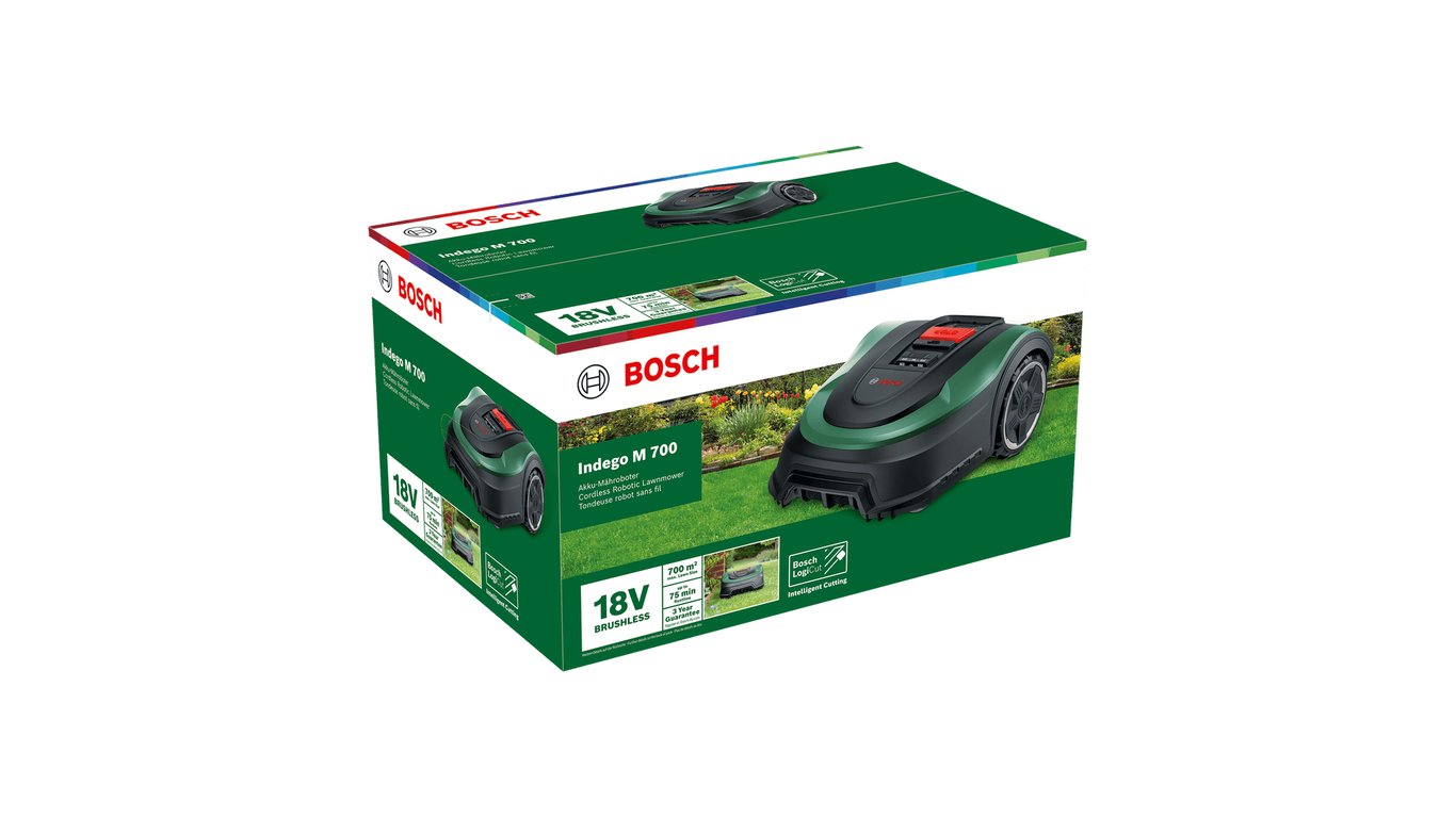 Bosch Indego M 700 Kosiarka robot Bateria Czarny, Zielony