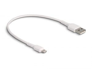 DeLOCK USB Charging Cable for iPhone, iPad, iPod, White, 30 cm