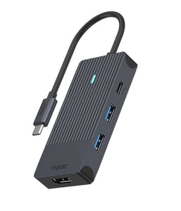 Rapoo UCM-2001-adapter: HDMI, USB 3.2 Gen 1 (3.1 Gen 1), USB Type-C