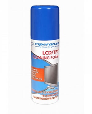 Esperanza ES101 rengöringsset för LCD-/TFT-/plasmaskärmar Rengöringsskum för skärmar 100 ml