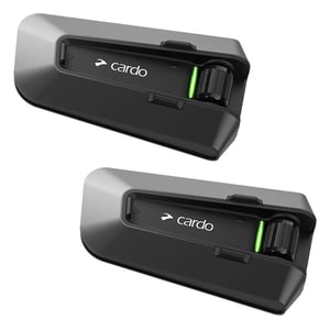 Cardo PT200101 2-channel motorcycle intercom, 1600 m, Black
