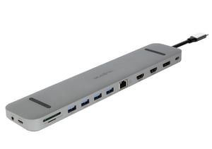 ALLNET PSUC2501 USB 3.2 Gen 1 (3.1 Gen 1) Type-C Docking Station, Gray
