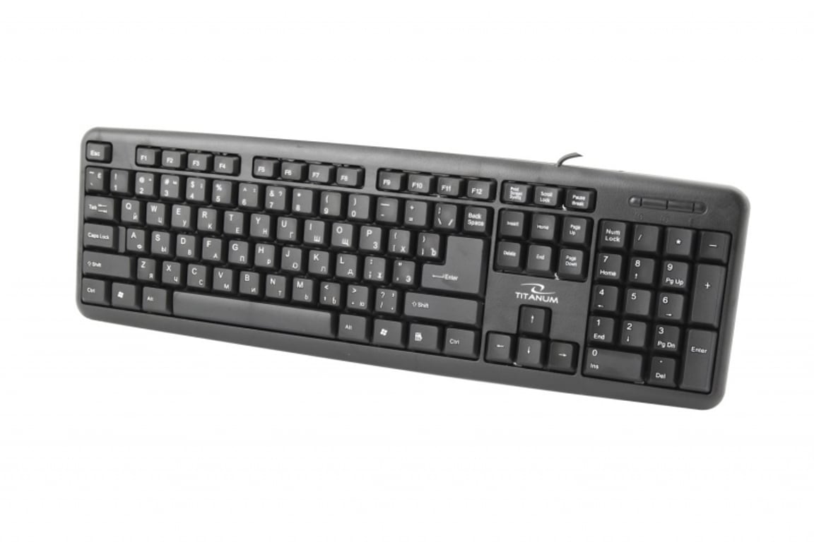 Esperanza TKR101 klawiatura Biuro USB QWERTY Angielski, Rosyjski Czarny