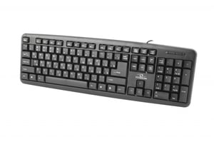 Esperanza TKR101 klawiatura Biuro USB QWERTY Angielski, Rosyjski Czarny