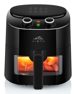 Eta Vista Enkel 4,3 l Fristående 1300 W Varmluftsfritös Svart
