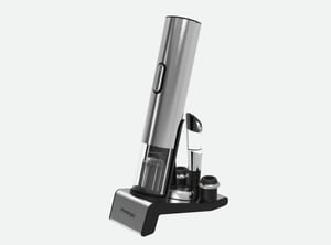 Prestigio PWO105SL Korkenzieher Elektrischer Weinöffner Silber