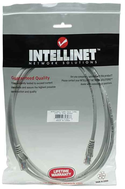 Intellinet 318976 kabel sieciowy Szary 2 m Cat5e U/UTP (UTP)