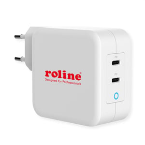 ROLINE 19.11.1053 Ladegerät für mobile Geräte, universell, weiß, Wechselstrom, Schnellladung, intern