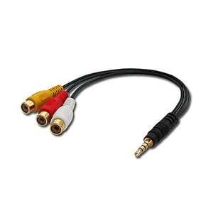 Lindy 35539 Composite Cable 0.25 m 3.5 mm 3 x RCA Black