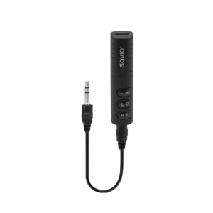 Savio TR-11 sändare/mottagare, 3,5 mm ljuduttag, svart, AUX, 15 m