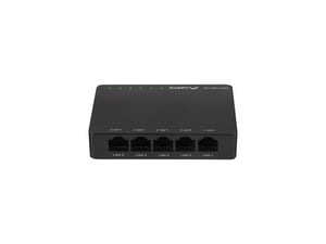 Lanberg DSP2-1005-12V Unmanaged Gigabit Ethernet (10/100/1000) Network Switch, Black