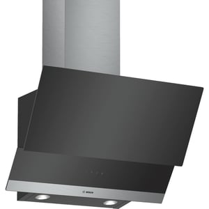 Bosch DWK065G60 köksfläkt, väggmonterad, svart, rostfritt stål, 530 m³/h