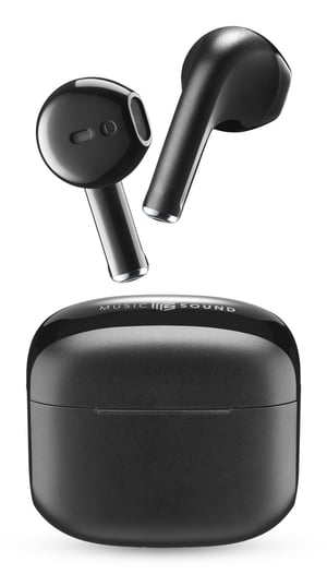 Music Sound Swag True Wireless Stereo (TWS) In-Ear-Kopfhörer Bluetooth-Anrufe/Musik Schwarz