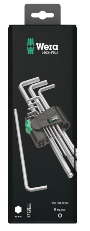 Wera 05073391001 Allen wrench L-shaped Allen wrench set, metric, 9-piece set