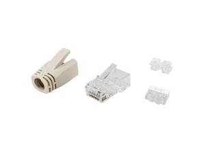 Stecker 121176 RJ-45, transparent, weiß