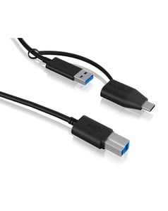 ICY BOX IB-CB032 USB 3.2 Gen 1 (3.1 Gen 1) Cable, 1 m, USB B to USB A, Black