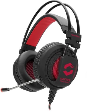 SPEEDLINK SL-860002-BK Kopfhörer/Headset, kabelgebunden, Kopfbügel, Gaming, Schwarz, Rot