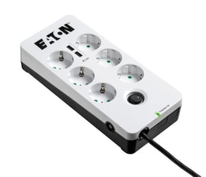 Eaton PB6UD ochrona przeciwprzepięciowa Czarny, Biały 6 x gniazdo sieciowe 220 - 250 V 1,5 m