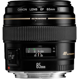Canon EF 85mm f/1.8 USM SLR Telephoto Lens, Black