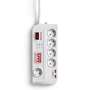 Salicru 680BA000005 Überspannungsschutz Weiß 5 x Netzsteckdose 250 V 1,8 m
