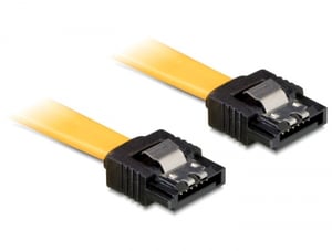 DeLOCK 0.3m SATA M/M kabel SATA 0,3 m SATA 7-pin Żółty