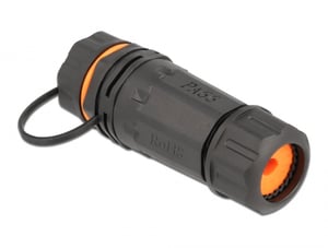 DeLOCK Łącznik kablowy RJ45 żeński do RJ45 Cat.6A z obudową o zakrętką, wodoodporny
