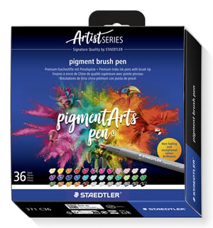 Staedtler Pigment Arts Brush Pen mazak Wielobarwny 36 szt.