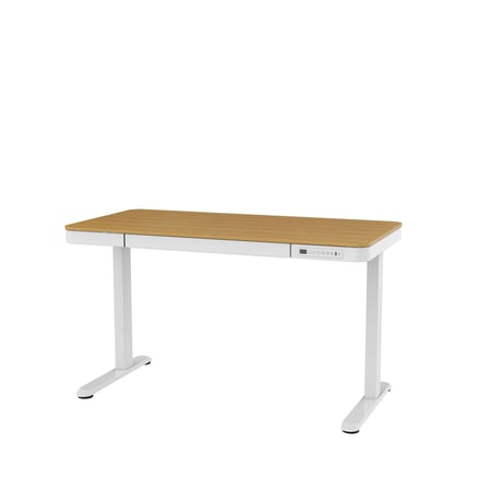 Activejet Biurko z elektryczną regulacją wysokości 120x60 ET119S biały/dąb
