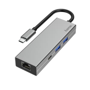 Hama 00200108 USB 3.2 Gen 1 (3.1 Gen 1) Type-C-Dockingstation, grau