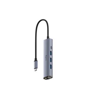 Cudy UH605 Wired USB 3.2 Gen 1 (3.1 Gen 1) Type-C Docking Station, Gray, Silver