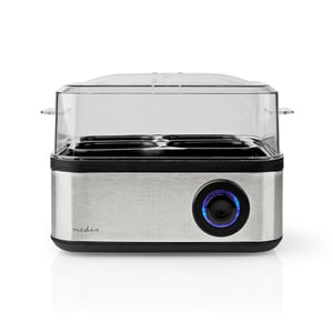 Nedis KAEB130EAL 8-Egg Egg Cooker, 500 W, Aluminum, Black