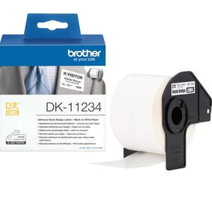 Brother DK-11234 etiketter för utskrift Vita självhäftande etiketter för utskrift
