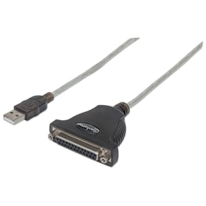 Manhattan 336581 Serielles Kabel Schwarz, Silber 1,8 m