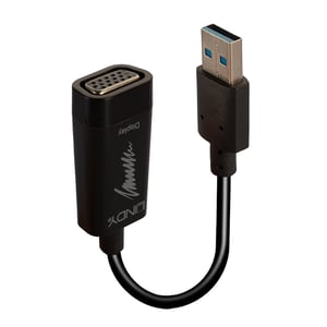 Lindy 43172 External USB Graphics Card, Black