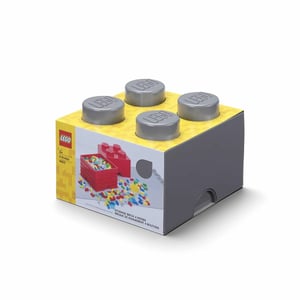 LEGO Desk Brick Drawer 4 KnobGrey Spielzeugaufbewahrungsbox, freistehend, grau