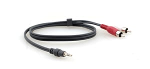 Kramer Electronics C-A35M/2RAM-15 Audio Cable, 4.6 m, 3.5 mm to 2 x RCA, Black