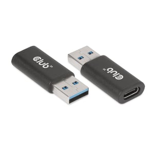 CLUB3D CAC-1525 Adapter für USB-A- und USB-Typ-C-Kabel, schwarz