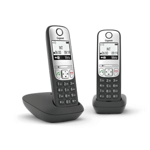 Gigaset A690A Duo Telefon analogowy/DECT Nazwa i identyfikacja dzwoniącego Czarny