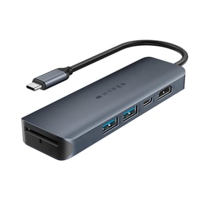 HYPER HD4003GL USB 3.2 Gen 1 (3.1 Gen 1) Type-C 10000 Mbit/s Niebieski, Szary