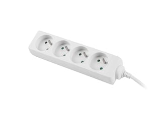 Lanberg PS0-04E-0150-W grenuttag 1,5 m 4 x nätuttag För inomhusbruk Vit