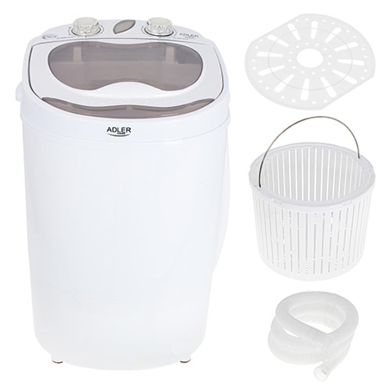 Adler AD 8055 pralka Od góry 3 kg Kremowy, Biały