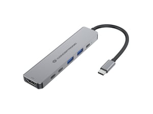 Conceptronic DONN33G Wired USB 3.2 Gen 1 (3.1 Gen 1) Type-C Docking Station, Silver