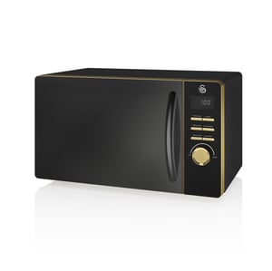 Swan Gatsby Black Solo Countertop Microwave, 23 l, 800 W