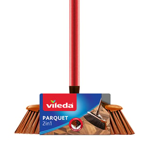Vileda 4023103147843 Besen für den Innenbereich, weiche Borsten, braun, rot