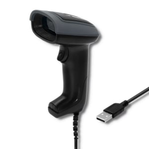 Qoltec 50863 Barcode Scanner Handheld 1D/2D LED Barcode Scanner Black