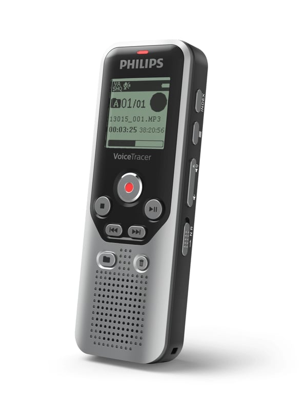 Philips DVT1250 dyktafon Pamięć wewnętrzna i karty pamięci flash Czarny, Szary