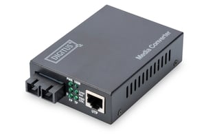 Digitus Media RJ45 10/100Base-TX till SC duplex 100Base-FX-konverterare, Tx/Rx 1310 nm, 20 km
